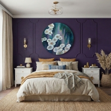 Круглая картина "Вспоминая Моне" д-120см